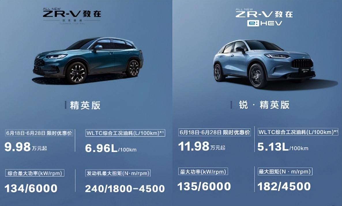 广汽本田诚意来了!ZR-V致在限时优惠6万+,限量618台,还不抢?