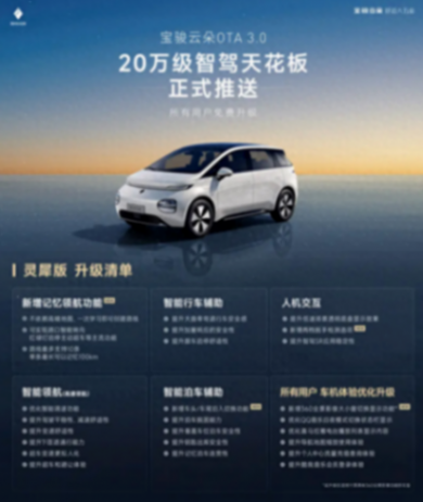 宝骏云朵OTA 3.0升级:新增多项智能辅助功能,提升驾驶体验