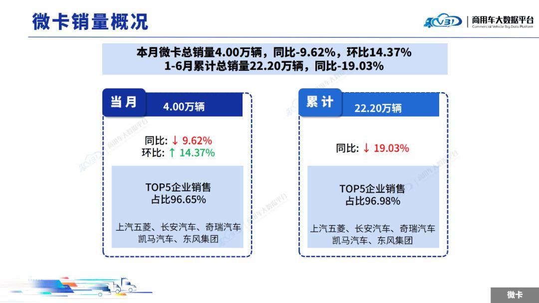 2025年6月轻微型卡车销量(批发)月度形势分析报告