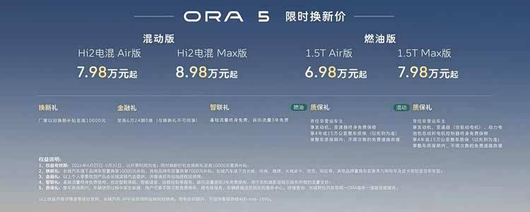 长城欧拉5多动力版本北京车展上市,不替用户做选择题